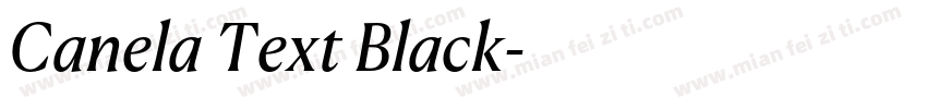 Canela Text Black字体转换